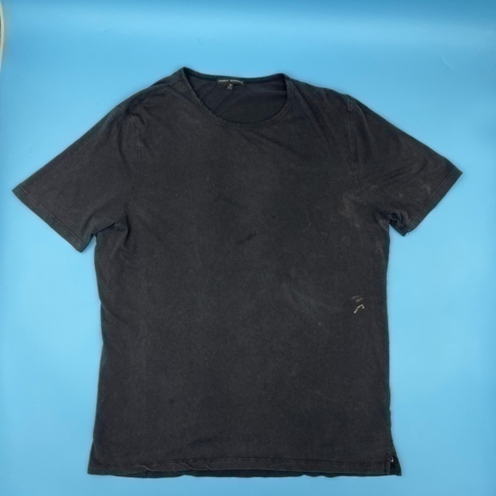 Robert Barakett Faded Rugged Black Tee